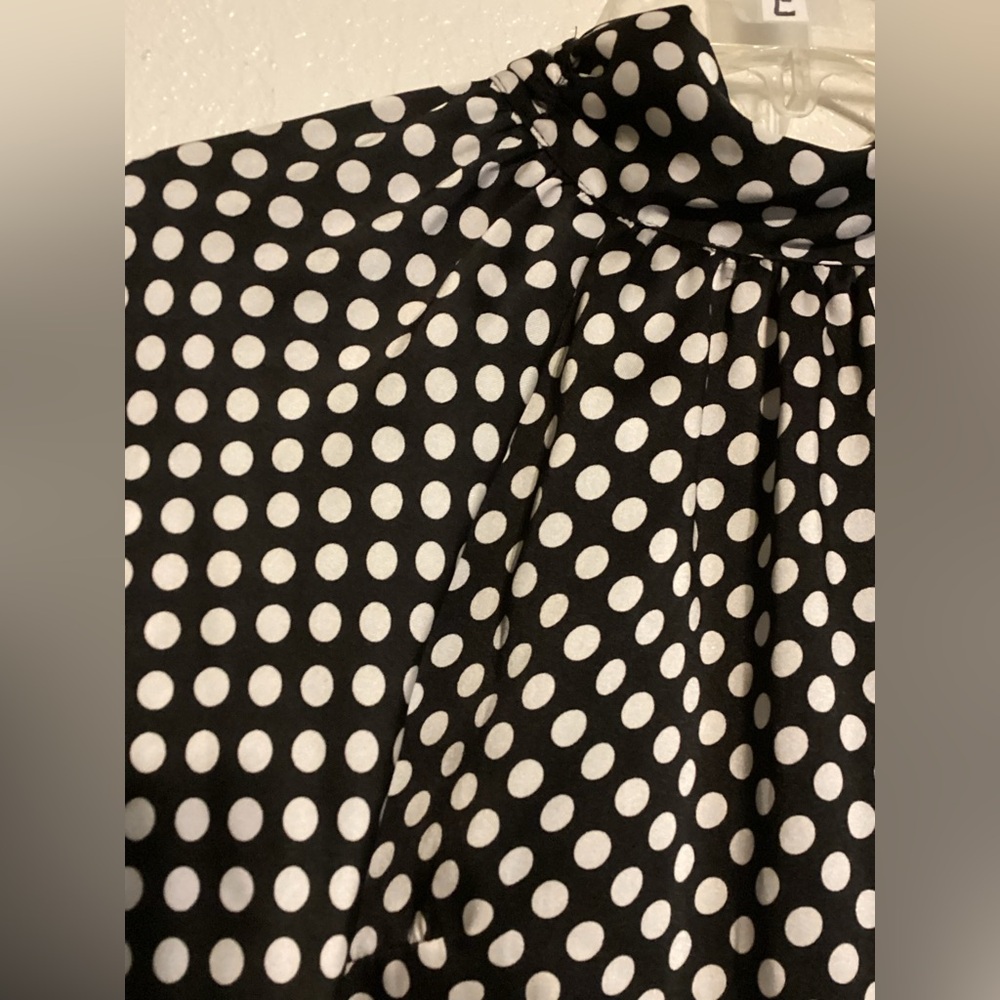 New Zara Black And White Polka Dot Dress - Picture 13 of 16